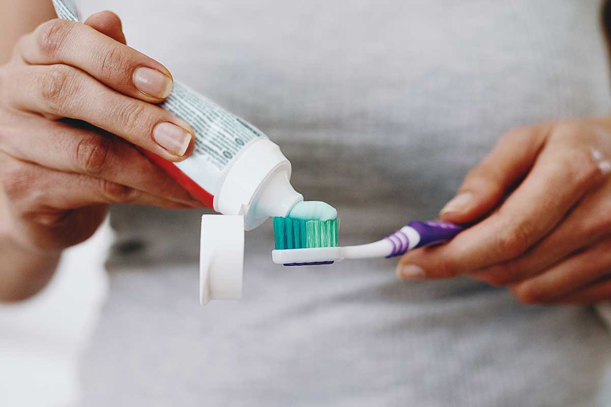 image of a remineralizing toothpaste used to remove white streaks from teeth after whitening