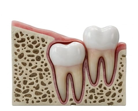 Completely bony impacted wisdom tooth